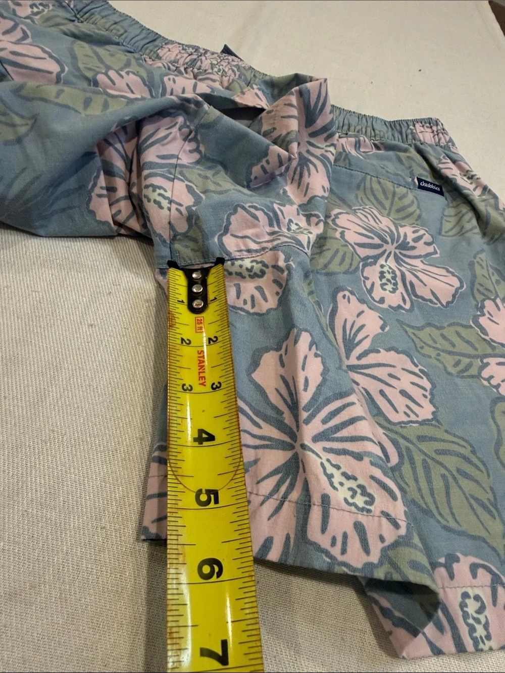 1108104 Chubbies Vacation Bloom Swim pink floral Trunks SZ S